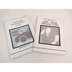 Ford Mercury Cars Trucks 2000 Model Warranty Guide Scheduled Maintenance